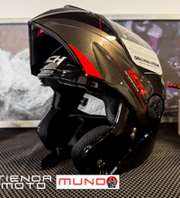 CASCO ABATIBLE ICH 3110 ZURIAL NEGRO ROJO  RD