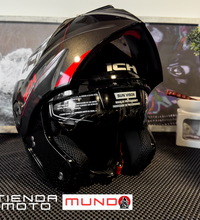 CASCO ABATIBLE ICH 3110 ZURIAL NEGRO ROJO  RD