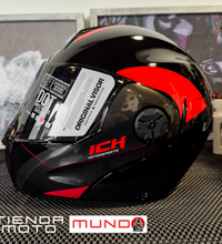 CASCO ABATIBLE ICH 3110 ZURIAL NEGRO ROJO  RD