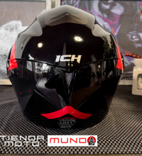 CASCO ABATIBLE ICH 3110 ZURIAL NEGRO ROJO  RD