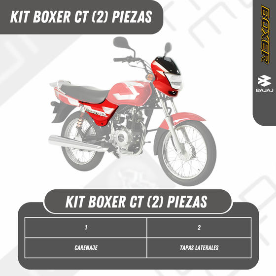 KIT BOXER CT 100 DOS PIEZAS PLÁSTICAS