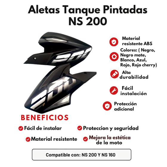 Aletas de Tanque para Pulsar NS 200