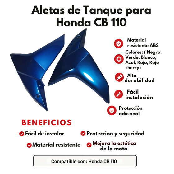 Aletas de Tanque para Honda CB 110 PINTADO