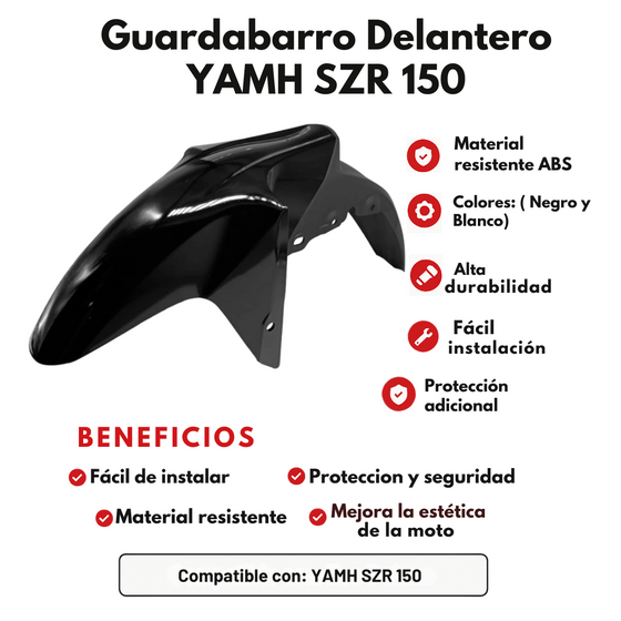 GUARDABARRO DELANTERO YAMH SZR 150 PINTADO