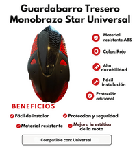 GUARDABARRO TRASERO MONOBRAZO STAR UNIVERSAL CON CALCOMANIAS