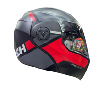 CASCO ABATIBLE ICH 3110 LOKHET NEGRO BRILLANTE ROJO T M