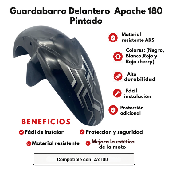 GUARDABARRO DELANTERO APACHE 180 PINTADO