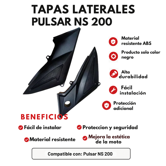 JUEGO TAPA LATERAL PULSAR NS200 PINTADO