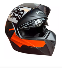 CASCO ABATIBLE ICH 3110 WIND NEGRO MATE NARANJA T L