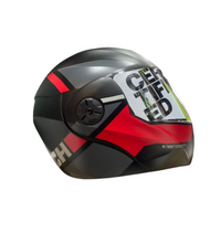 CASCO ABATIBLE ICH 3110 WIND NEGRO BRILLANTE ROJO T L
