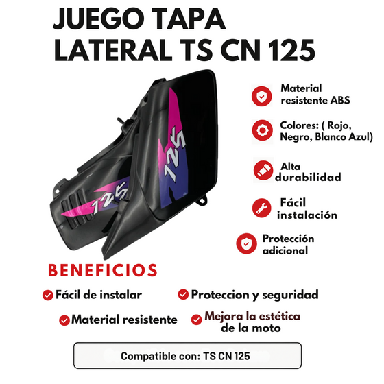 JUEGO TAPA LATERAL TS CN 125 INYECTADA