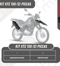 KIT GUARDABARRO DELANTERO NEGRO XTZ 150 Y PROTECTOR EXOSTO XTZ 150