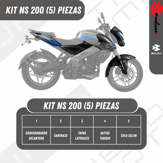 KIT VESTIDO PULSAR NS 200 Calidad Premium