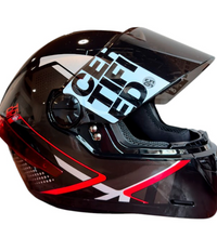 CASCO INTEGRAL ICH 501 SP NEGGAZ NEGRO ROJO SM