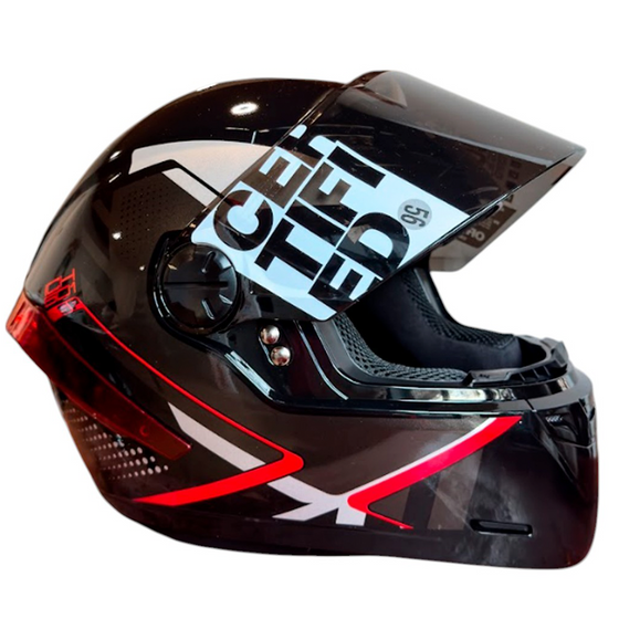 CASCO INTEGRAL ICH 501 SP NEGGAZ NEGRO ROJO SM
