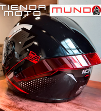 CASCO INTEGRAL ICH 501 SP NEGGAZ NEGRO ROJO SM