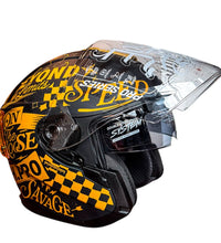 Casco Abatible Shaft Pro240DV NEG DORADO RETRUM mate