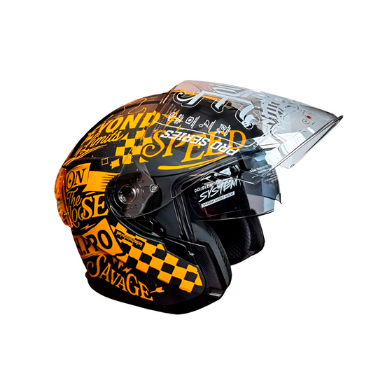 CASCO ABATIBLE SHAFT PRO240DV RET RETRUM NEG DORADO M