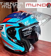 Casco Abatible Shaft Pro240DV AZ CL NARANJA NEGRO TRA Transverse