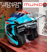 Casco Abatible Shaft Pro240DV AZ CL NARANJA NEGRO TRA Transverse