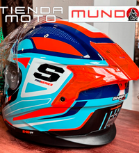 Casco Abatible Shaft Pro240DV AZ CL NARANJA NEGRO TRA Transverse