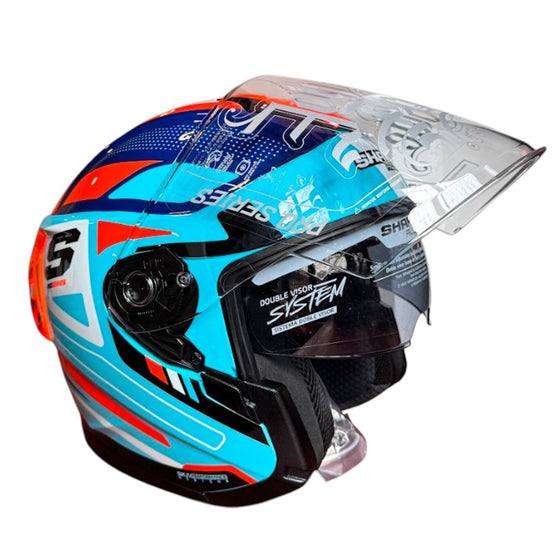 Casco Abatible Shaft Pro240DV AZ CL NARANJA NEGRO TRA Transverse