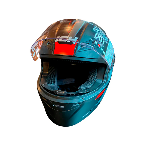 CASCO INTEGRAL ICH 501  SP DES NEGRO ROJO TM