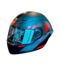 CASCO INTEGRAL ICH 501  SP DES NEGRO ROJO TM